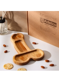 Деревянное блюдо для подачи в форме члена (25 х 16,5 х 1,7 см) - Сима-Ленд - купить с доставкой в Нижнекамске