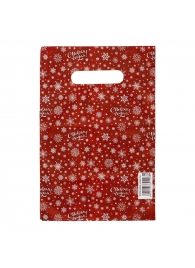 Красный подарочный новогодний пакет с вырубной ручкой (20х30 см) - Сима-Ленд - купить с доставкой в Нижнекамске