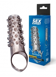 Дымчатая насадка на пенис с шипами и выпуклостями - 12 см. - Sex Expert - в Нижнекамске купить с доставкой