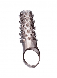 Дымчатая насадка на пенис с шипами и выпуклостями - 12 см. - Sex Expert - в Нижнекамске купить с доставкой