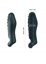 Серая силиконовая насадка на пенис с подхватом Manwan Ryzer - Manwan - в Нижнекамске купить с доставкой