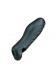 Серая силиконовая насадка на пенис с подхватом Manwan Ryzer - Manwan - в Нижнекамске купить с доставкой