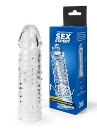 Прозрачная закрытая насадка на пенис - 17 см. - Sex Expert - в Нижнекамске купить с доставкой