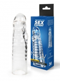Прозрачная закрытая насадка на член - 15 см. - Sex Expert - в Нижнекамске купить с доставкой
