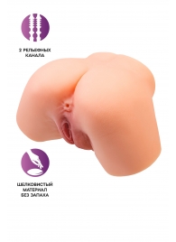 Телесный реалистичный мастурбатор-полуторс с 2 любовными входами - No Name - в Нижнекамске купить с доставкой