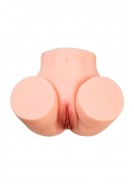 Телесный мастурбатор в форме попки с 2 любовными входами - No Name - в Нижнекамске купить с доставкой