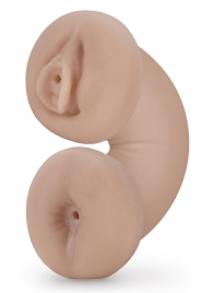 Телесный люминесцентный двусторонний мастурбатор Tasha - Blush Novelties - в Нижнекамске купить с доставкой