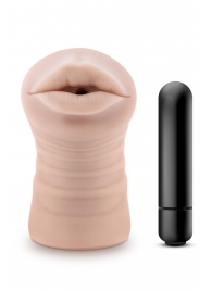 Телесный мастурбатор-ротик Nicole Vibrating Masturbator - Blush Novelties - в Нижнекамске купить с доставкой