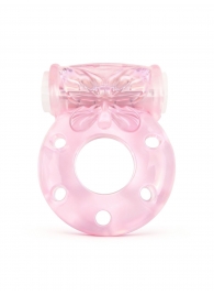 Розовое эрекционное виброкольцо с бабочкой - 1137 - в Нижнекамске купить с доставкой
