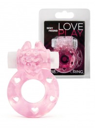 Розовое эрекционное виброкольцо в форме зайчика - 1137 - в Нижнекамске купить с доставкой