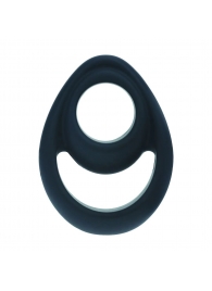Черное эрекционное кольцо Double Ergo Silicone Cockring - Shots Media BV - в Нижнекамске купить с доставкой