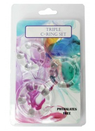Набор из 3 эрекционных прозрачных колец - Boys of Toys - в Нижнекамске купить с доставкой