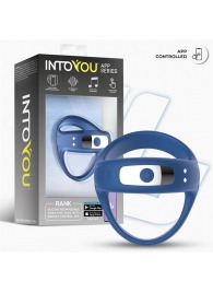 Синее интерактивное эрекционное виброкольцо Rank - Intoyou - в Нижнекамске купить с доставкой