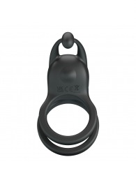 Черное перезаряжаемое виброкольцо Goodwin - Baile - в Нижнекамске купить с доставкой