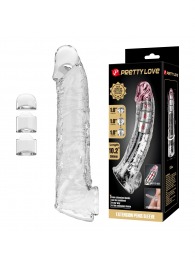 Прозрачный фаллоудлинитель с подхватом мошонки Silas - 26 см. - Baile - в Нижнекамске купить с доставкой