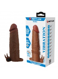 Коричневая насадка на пенис Quillon - 20 см. - Baile - в Нижнекамске купить с доставкой