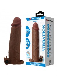 Коричневая насадка на пенис Xerxes - 22 см. - Baile - в Нижнекамске купить с доставкой