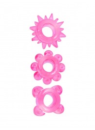 Комплект из 3 розовых эрекционных колец - Erowoman-Eroman - в Нижнекамске купить с доставкой