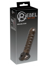 Насадка на пенис Rebel smoke с рёбрышками и отверстием под мошонку - Orion - в Нижнекамске купить с доставкой