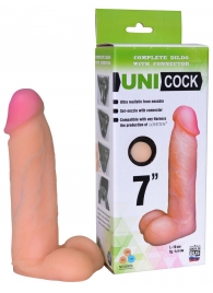 Фаллическая насадка Харнесс UNICOCK 7  - 19 см. - LOVETOY (А-Полимер) - купить с доставкой в Нижнекамске