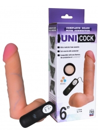 Фаллическая насадка Харнесс UNICOCK 6  с вибрацией - 18 см. - LOVETOY (А-Полимер) - купить с доставкой в Нижнекамске