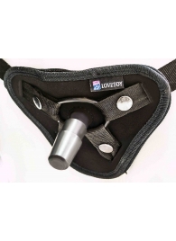 Страпон с 2 насадками и вибрацией UniStrap - 19 и 12 см. - LOVETOY (А-Полимер) - купить с доставкой в Нижнекамске