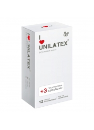 Ультратонкие презервативы Unilatex Ultra Thin - 12 шт. + 3 шт. в подарок - Unilatex - купить с доставкой в Нижнекамске