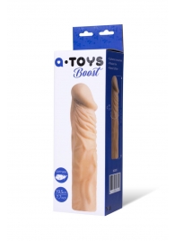 Насадка с ярко выраженной головкой и рельефным стволом - 19 см. - A-toys - в Нижнекамске купить с доставкой