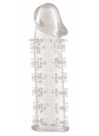 Гелевая прозрачная насадка с шипами - 12 см. - Toyfa Basic - в Нижнекамске купить с доставкой