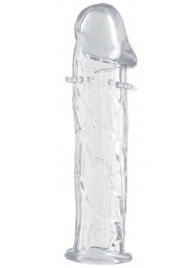 Гладкая прозрачная насадка с усиками под головкой - 12,5 см. - Toyfa Basic - в Нижнекамске купить с доставкой