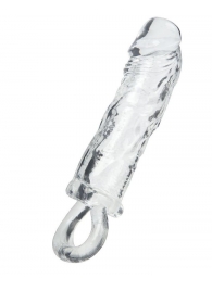 Прозрачная насадка с петлёй для фиксации - 14 см. - ToyFa - в Нижнекамске купить с доставкой