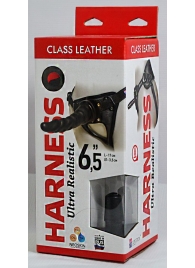 Насадка-фаллоимитатор на кожаных трусиках Harness Ultra Realistic 6,5  - 18,5 см. - LOVETOY (А-Полимер) - купить с доставкой в Нижнекамске