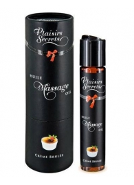 Массажное масло с ароматом крем брюле Huile de Massage Gourmande Creme Brulée - 59 мл. - Plaisir Secret - купить с доставкой в Нижнекамске