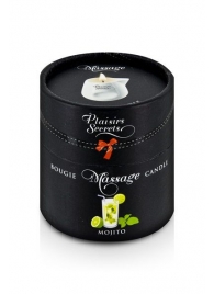 Массажная свеча с ароматом мохито Bougie de Massage Mojito - 80 мл. - Plaisir Secret - купить с доставкой в Нижнекамске