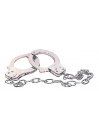 Наручники из металла с длинной цепочкой CHROME HANDCUFFS METAL HANDCUFFS W. KEY - NMC - купить с доставкой в Нижнекамске