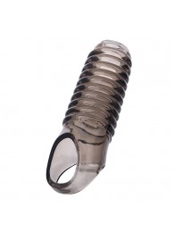 Дымчатая насадка с рёбрышками и подхватом мошонки ToyFa XLover - 12,5 см. - ToyFa - в Нижнекамске купить с доставкой