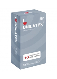 Презервативы с рёбрами Unilatex Ribbed - 12 шт. + 3 шт. в подарок - Unilatex - купить с доставкой в Нижнекамске