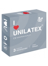 Презервативы с рёбрами Unilatex Ribbed - 3 шт. - Unilatex - купить с доставкой в Нижнекамске
