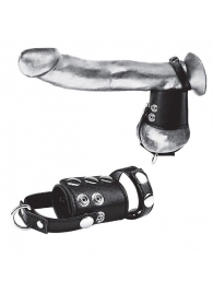 Кольцо на член и мошонку Cock Ring With 2  Ball Stretcher And Optional Weight Ring - BlueLine - в Нижнекамске купить с доставкой