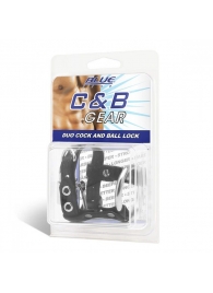Утяжка на пенис на замочке Duo Cock And Ball Lock - BlueLine - купить с доставкой в Нижнекамске