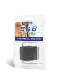 Чёрная утяжка на мошонку 1  Velcro Ball Stretcher - BlueLine - купить с доставкой в Нижнекамске