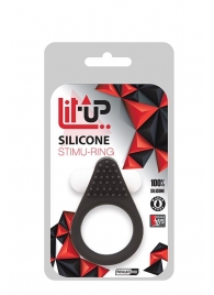 Чёрное эрекционное кольцо LIT-UP SILICONE STIMU RING 1 BLACK - Dream Toys - в Нижнекамске купить с доставкой