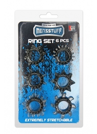 Набор из 6 дымчатых эрекционных колец MENZSTUFF 6PC STRECHEABLE RING SET - Dream Toys - в Нижнекамске купить с доставкой