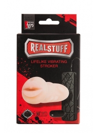 Мастурбатор-ротик с вибрацией REALSTUFF VIBRATING MASTURBATOR MOUTH - Dream Toys - в Нижнекамске купить с доставкой