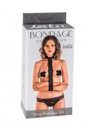 Ошейник с длинной лентой и наручниками Strap Bondage Kit One Size - Lola Games - купить с доставкой в Нижнекамске