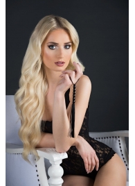 Чёрная мини-плеть из резины Rubber Mini Whip - 22 см. - Blush Novelties - купить с доставкой в Нижнекамске