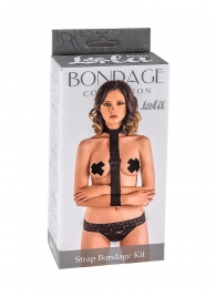 Ошейник с длинной лентой и наручниками Strap Bondage Kit Plus Size - Lola Games - купить с доставкой в Нижнекамске