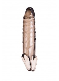 Дымчатая фаллическая насадка с подхватом и закрытой головкой - 16,2 см. - ToyFa - в Нижнекамске купить с доставкой