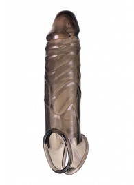 Дымчатая фаллическая насадка с подхватом и закрытой головкой - 16,2 см. - ToyFa - в Нижнекамске купить с доставкой