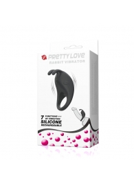 Чёрное эрекционное кольцо с вибрацией Rabbit Vibrator - Baile - в Нижнекамске купить с доставкой